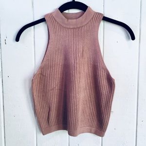 Kendall & Kylie Tops - Kendall & Kylie Taupe Sweater Crop Top Kendall & Kylie Tops - Kendall & Kylie Taupe Sweater Crop Top